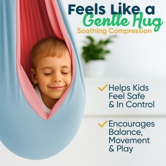 Sensory Swing for Kids Indoor Outdoor – Calming Cocoon Therapy Swing, Holds 3…
