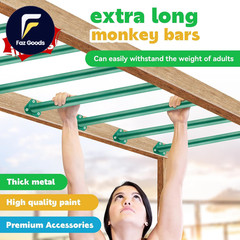 15 Set Metal Monkey Bars Ladder Rungs Set for Backyards Playground and Children