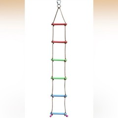 RAINBOW CRAFT 6.6FT CLIMBING ROPE LADDER NINJA LADDER FOR KIDS – NEW