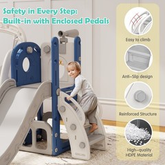 Toddler Swing/Slide Set 7 in 1 Baby Slide for Toddlers 1-3 Toddler Playground