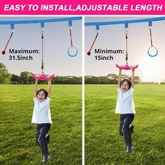 Ninja-Twister Swing Spins Set: Slackline Attachments- 360° Handle Twist-Spin Toy