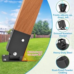B: 4 Black Base Bracket +2 Black Frame Bracket + 4 Swing Hanger +2 Swing Seat