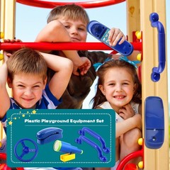 5 Pack Kids Playground Accessories Set Swingset Steering Wheel Plastic Telesc…