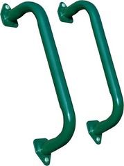 Pair Safety Handles for Swing Set and Playhouse Pair of 16″ Metal Handles, Green
