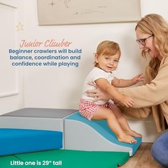 ECR4KIDS SOFTZONE JUNIOR ADVENTURER’S SUMMIT SLIDE CONTEMPORARY GREEN