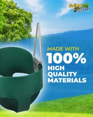 SWING SET STUFF HIGHBACK FULL BUCKET SEAT GREEN toddler playground park toy 0001