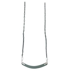 Outdoor EVA Soft Board Swing With Coated Chains Dark Green Easy To Install IQAK