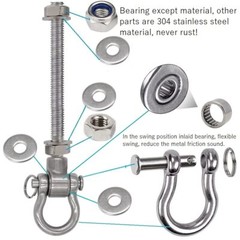 4 Heavy Duty Bearing Swing Hanger Permanent Anti-Rust 10mm 180° Swing 1500 LB…