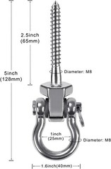 Heavy Duty Swing Hangers with Bearings – Set of 2 Stainless Steel 304 Screw NEW