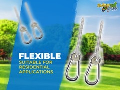 SWING SET STUFF INC 5/16″ X 3″ SWING HANGER WITH SPRING CLIPS WOOD (PAIR) 0271