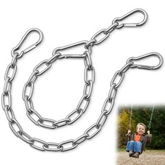 2 Pack 25in Heavy Duty Swing Chains with 4 Carabiners, Stainless Steel Hangin…