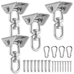 4 Pack Heavy Duty Swing Hangers Set, 1000 lbs Capacity 360°Rotate Stainless S…