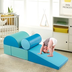 5-Piece Kids Climb Crawl Activity Playset Navy Indoor Foam Blocks Soft Play Fun