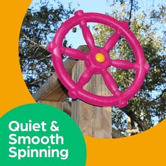 Swing Set Accessories – Pirate Ship Steering Wheel for Kids Outdoor Playhouse…