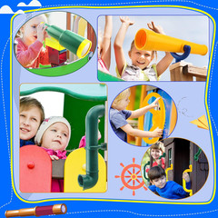 11 Pcs Playground Swing Set Accessories Plastic Pirate Steering Wheel with Sa…