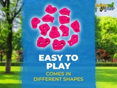 SWING SET STUFF TEXTURED ROCK HOLDS SET OF 12 MOUNTING HARDWARE PINK child 0013