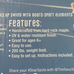 The Original Swurfer SW001 200lb Wood Air Surfing Board Brand New