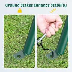 440lbs Capacity Swing Sets for Backyard – 2 Seat Outdoor Playset with Saucer …