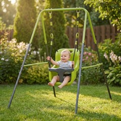 XNS001 Indoor-Outdoor Baby Swing with Safety Seat for Toddlers