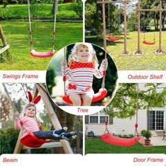 IFOYO Tree Swing Seat, Set Accessories for Kids Outdoor & Indoor Red