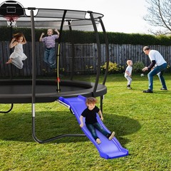 Plastic Trampoline Slide for 8-16FT, Heavy Duty Outdoor Slide for Trampoline,…