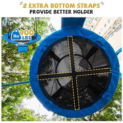 900lbs 40″ Outdoor Tree Swing for Kids Adults | Anti-Sagging Flying Swings for