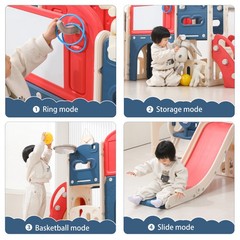 12 in 1 Toddler Slide and Swing Set, Toddlers 1-3,Kids Playset for Toddlers