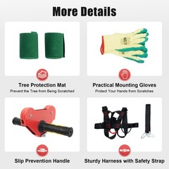 160 Ft Zip Line Kit For Child up to 330Lb with galvanized iron Ziplin