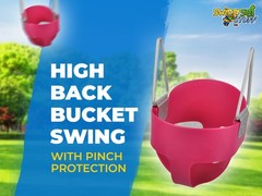 SWING SET STUFF HIGHBACK FULL BUCKET SEAT PINK parks playground toddler kid 0001