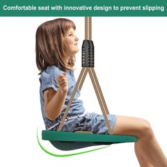 SELEWARE Plastic Swing Seat, Non Slip Tree Replacement Green a – 1 Pack