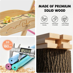 Pikler Triangle Climbing Set with Cushion, Foldable Climbing Toys Indoor, Montes
