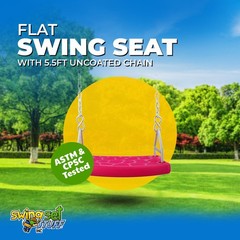 SWING SET STUFF INC. FLAT SEAT WITH 5.5 FT. UNCOATED CHAIN PINK toy kids 0309
