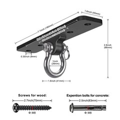 Ceiling Mount Swing Hanger Heavy Duty Swing Set Hook for Porch Swing Hammock …