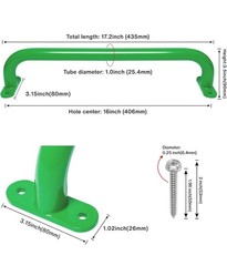 17 Inch Playground Safety Handles Green Grab Handle Bars