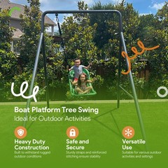 gobaplay Boat Swing, 53″ x 25″ Platform Saucer, (Swingset Frame Not Included)