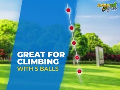SWING SET STUFF BALL ROPE RED fort park playground climb outdoor tree house 0251