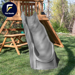 Endeavor II Cedar Wood Swing Set with Wave Slide Play Deck Double Rock Wall NEW