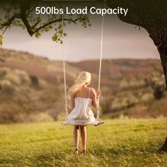 Wooden Tree Swing,500lbs Load Capacity Wooden Swing for Adults &