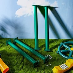 12 Pack Monkey Bars Swing Set Accessories Rods Playset Ladder 16.5 Inch Green