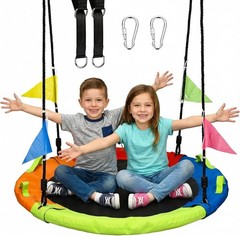 Tree Swing, Saucer Swing, 40 inch 900lbs Weight Capacity, with Adjustable Han…