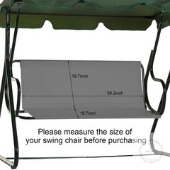 Outdoor Porch Patio Swing Seat Cover, 600D Thickened Oxford Waterproof Swing