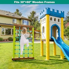 Climbing Net for Kids with Installation Base for 30″ × 60″ Wooden 30″ X 60″