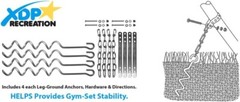 Durable Metal Ground Anchor Kit for Swing Sets, Trampolines & Patio Furniture
