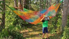 Heavy Duty Climbing Net for Kids – 9.9FT Double Layer Playground Safety Mesh, Tr