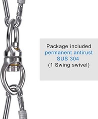 Heavy Duty Swing Swivel with 2 Bearings – 800LB Capacity for Aerial Silks, Ha…
