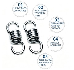 Heavy Duty Spring Hammock Chair Spring Porch Swing Springs Hook Suspension Sw