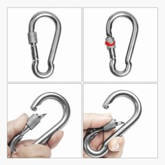 2+1 Heavy Duty 304 Stainless Steel Swivel Ring Double Ended Swivel Eye Hook With