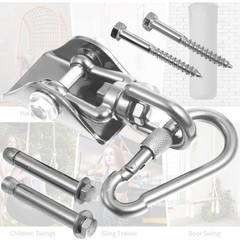 360° Rotating Swing Hanger Stainless Steel Kit Hammocks Swings Yoga Aerial New