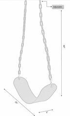 Heavy Duty Flexible Green Belt Swing with Coated Metal Chain