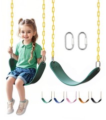 Heavy Duty Swing Seat, 66″ Rust-Resistant Chains with 30″ PPC-Coated Section,…